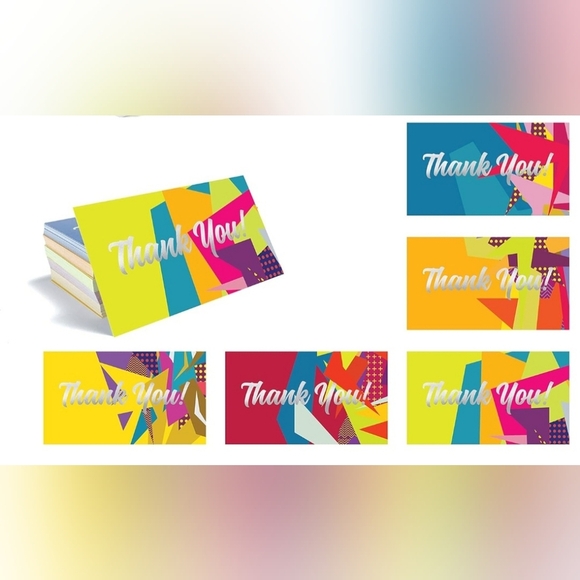 Thank You Cards Pack of 50 Bundle Set Colorful Gift Shipping Business Sell Buy - Picture 1 of 4